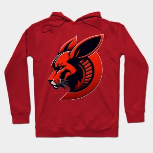 Cyberpunk Red Playboy Bunny Logo Illustration Hoodie